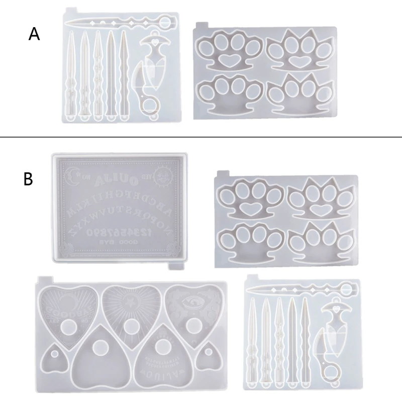 

Knuckle silicone resin mold divination finger tiger paw self-defense keychain silicone mold kit jewelry making tools