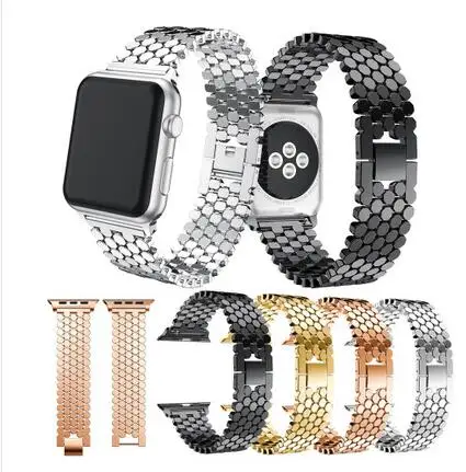 Металлический ремешок из нержавеющей стали для Apple Watch Band Series 7 6 5 4 SE 40 44 41 45 браслет