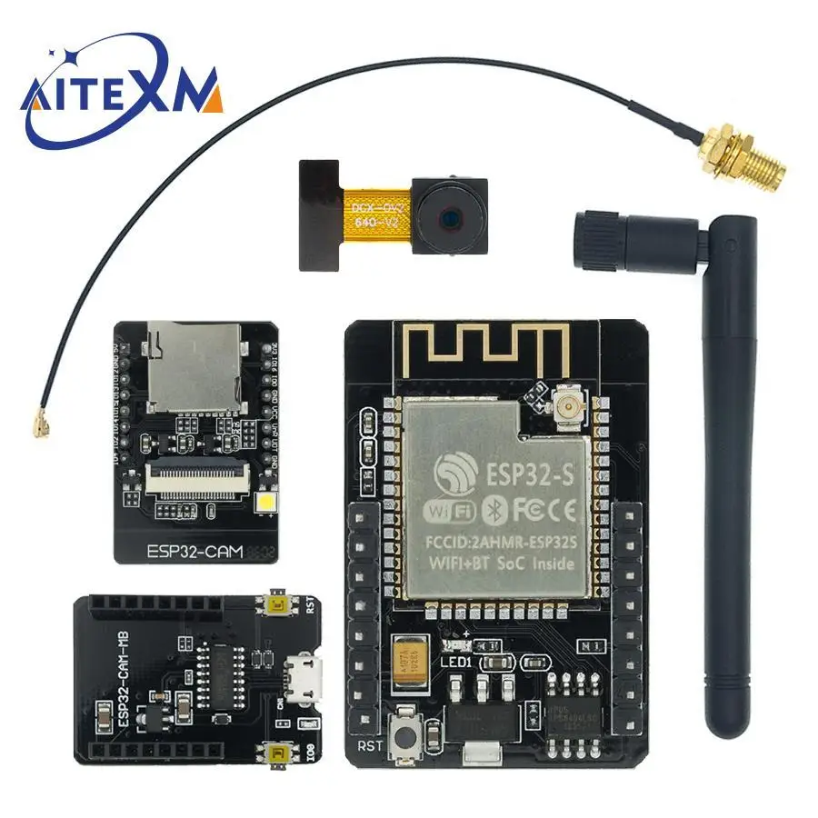 

Micro USB CH340G ESP32-CAM-MB/ESP32-CAM OV2640 модуль камеры с антенной WIFI Bluetooth плата для IOT/системы умного дома