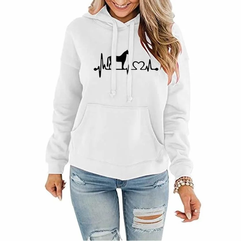 

Женский свитшот с надписью «Horse»