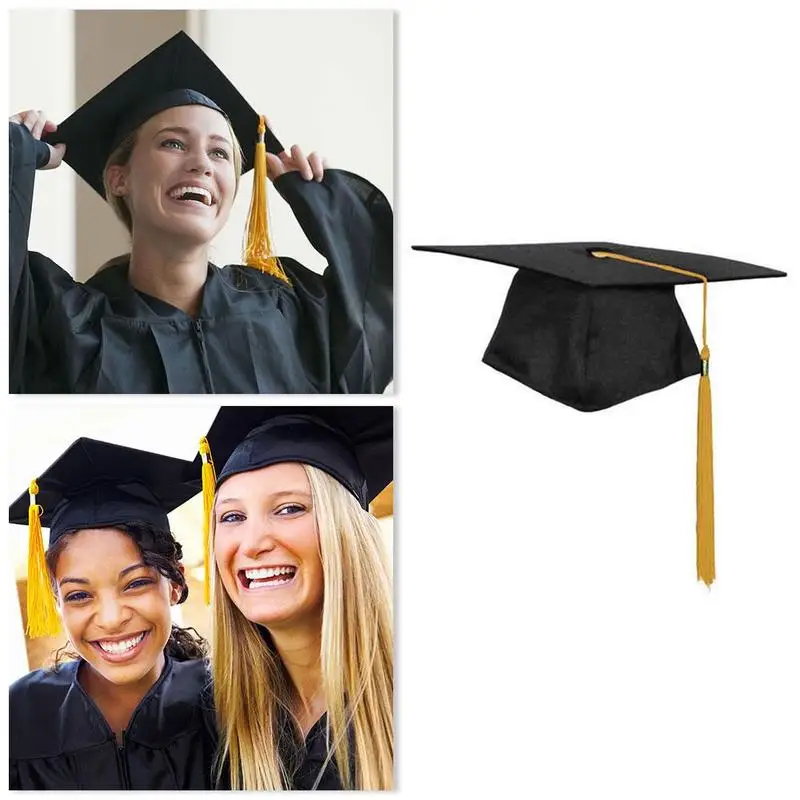 

1pcs School Graduation Graduation Party Tassel Cap Board Bachelor Cap Mortar Cap Master Doctor University Academic Principa