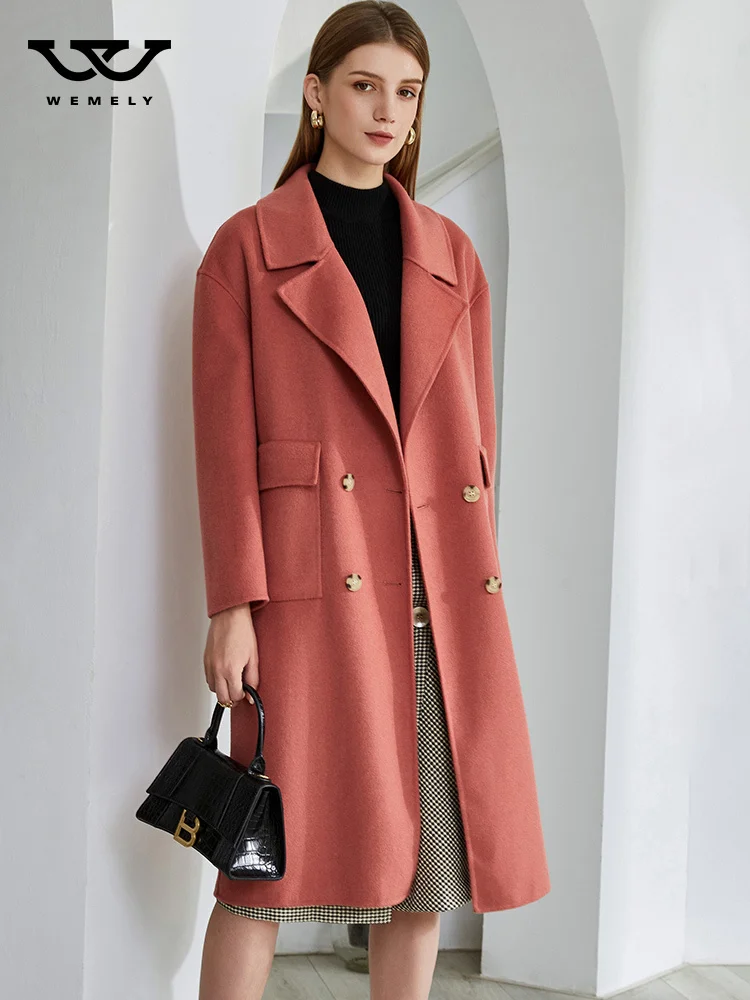 

Cashmere coat women's autumn and winter 2021 medium long short wool woolen cloth Hepburn cloak women's coat