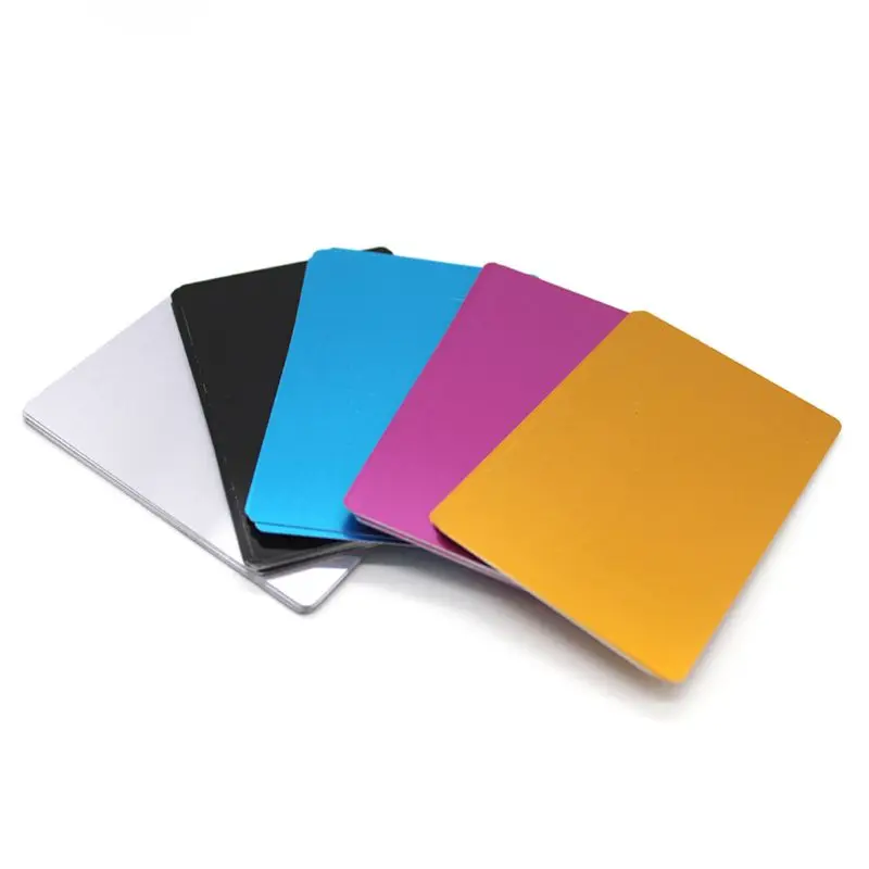 

100Pcs Blank Engraved DIY Custom Metal Smooth Business Visiting Name Cards Aluminium Alloy Business Card Display