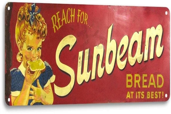 

Bread Tin Sign ,Vintage Design ,Decor Kitchen Farm Cottage Store
