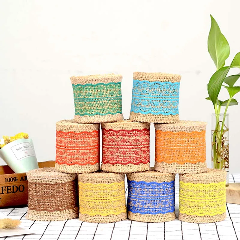 2 м (6 см) из натурального джута в декорированном мешковиной горшке конопляной