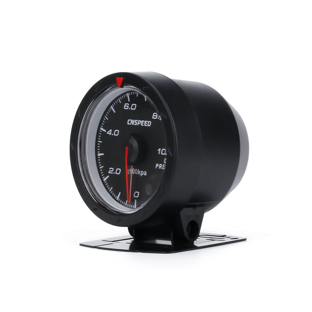 CNSPEED 60 мм Автомобильный 12 В Масляный Пресс ure Gauge 0-10 бар Масляный Пресс метр с датчиком красный и белый светильник с масляным фильтром сэндвич-адаптер