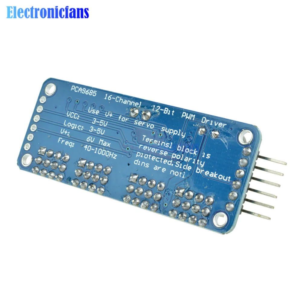 PCA9685 плата драйвера 16-канальный 12-разрядный PWM драйвер серводвигателя I2C
