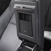 car armrest organizer armrest storage box sliding lid mat for tesla model3 model y containers hidden car accessories