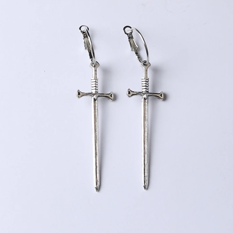 Популярная серьга в виде шпаги готические ювелирные изделия кинжал панк готика