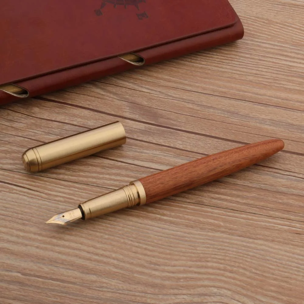 

Перьевая ручка Chouxiongluwei деревянная медная с золотым пером