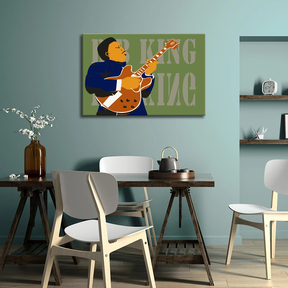 Картина на холсте BB king минималистичные плакаты и принты Настенная картина для
