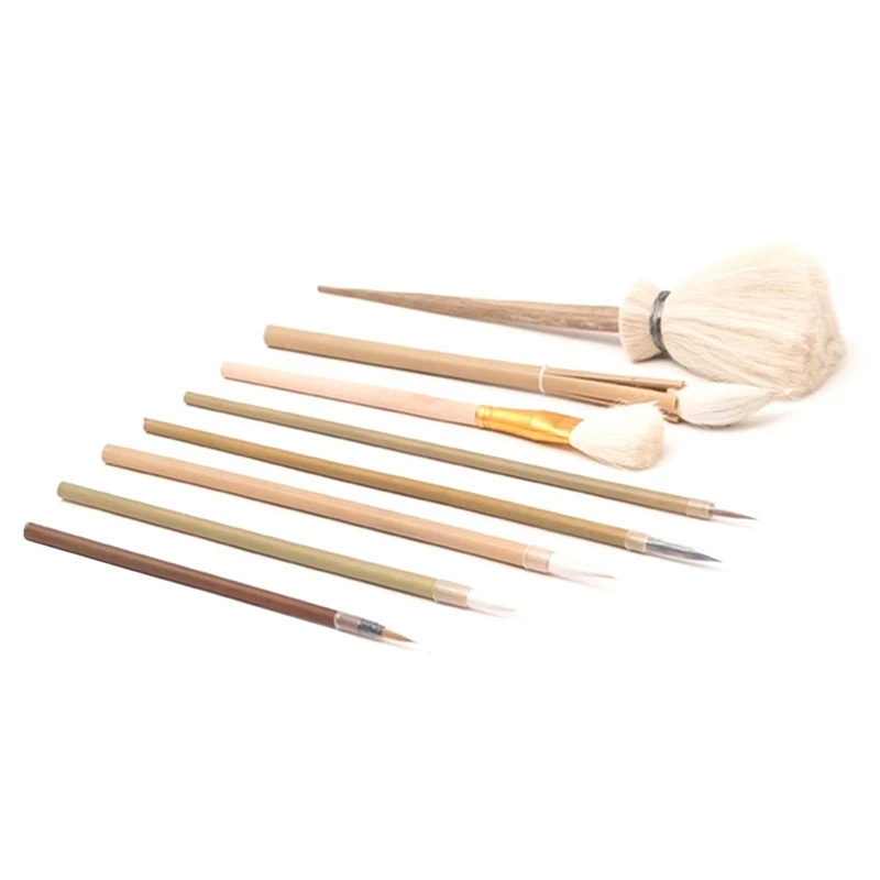 

Pottery Brush 8 Pcs/Set of Pottery Painting Tools Painted Hook Line Sweeping Ash, Moisturizing and Filling Color Brush
