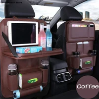 pu leather seat back hanging organizer bag car multi pocket pad cup storage foldable bag for subaru xv 2021 2018 2019 2020