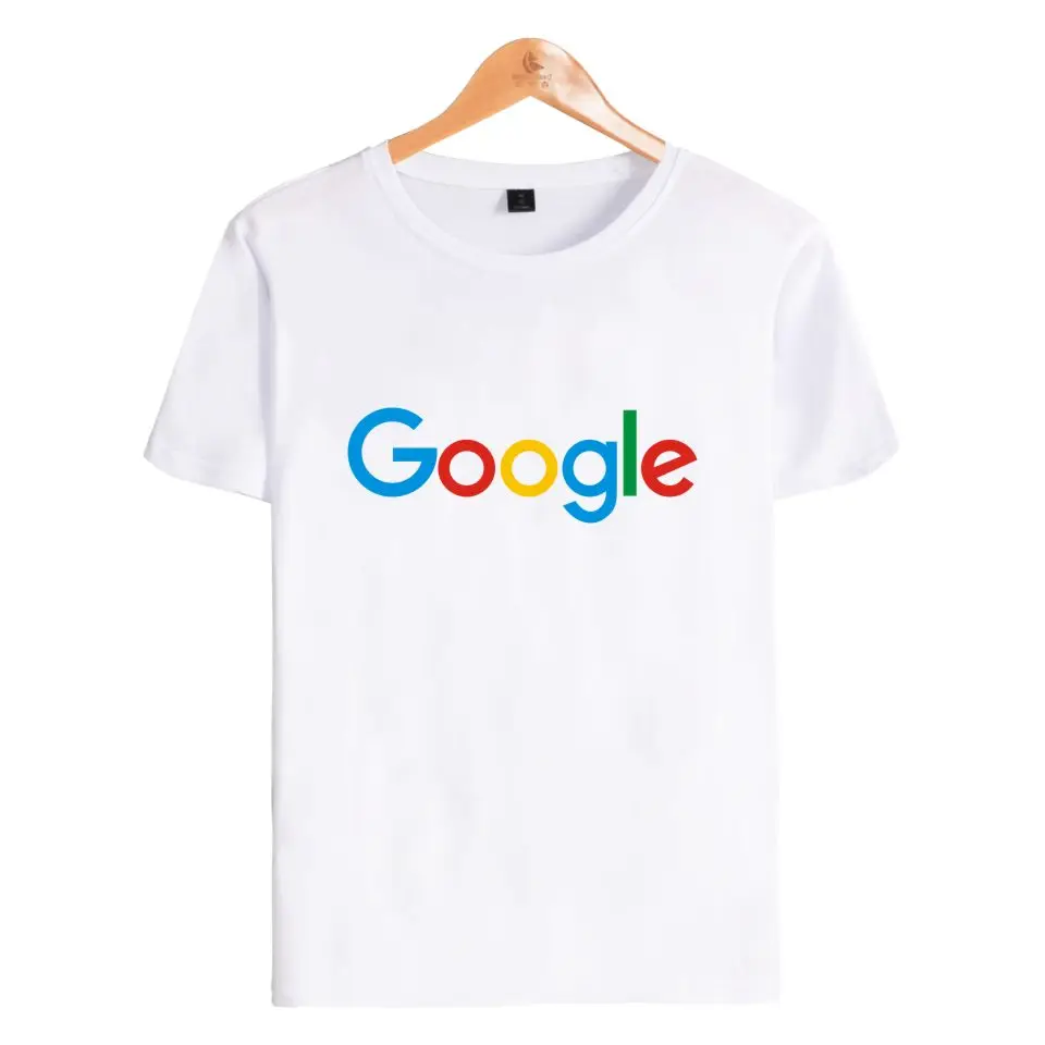

IT Google Microsoft T-shirts Men/Women All-match T Shirts Summer Casual Work clothes letter Google Print Cotton Tshirt Oversize