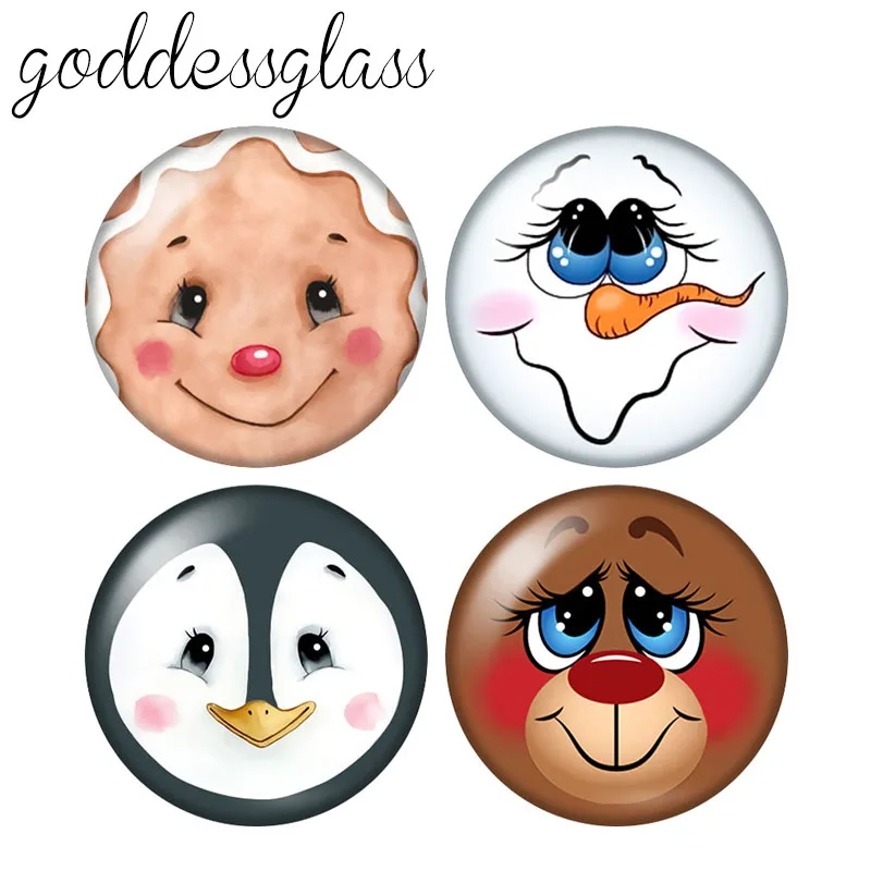 Новый Снеговик печенье Пингвин уход за кожей лица Рождество 10 шт. 12 мм/18 мм/20 мм/25