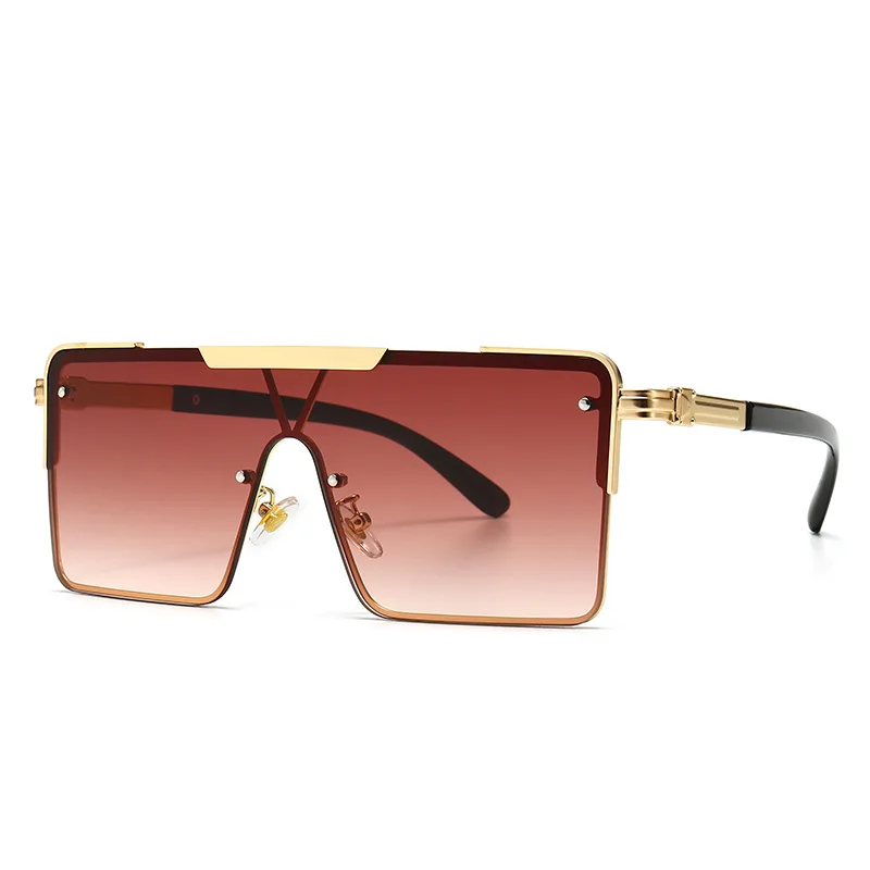 2020 новые модные негабаритные Квадратные Солнцезащитные очки без оправы Мужские