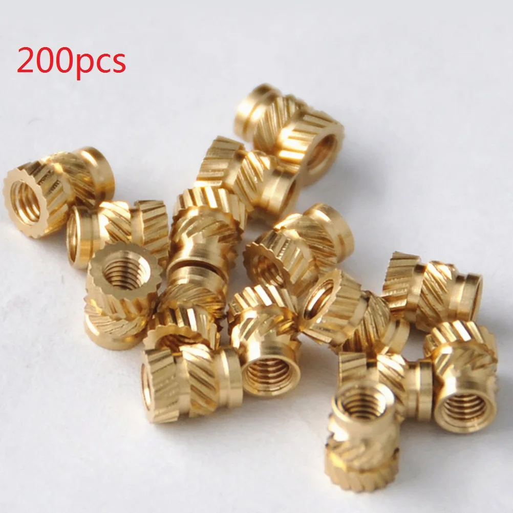 200 шт. Встраиваемая гайка резьбовой нагревательный комплект Накатанная резьба м3