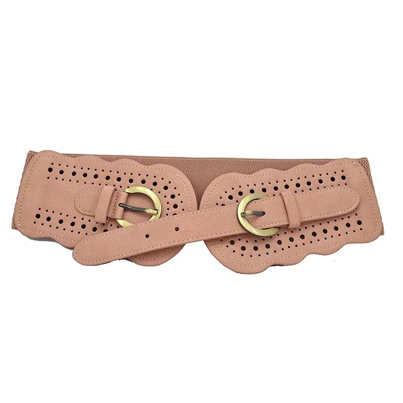 Широкий женский пояс с застежкой эластичный из искусственной кожи для женщин широкий металлические