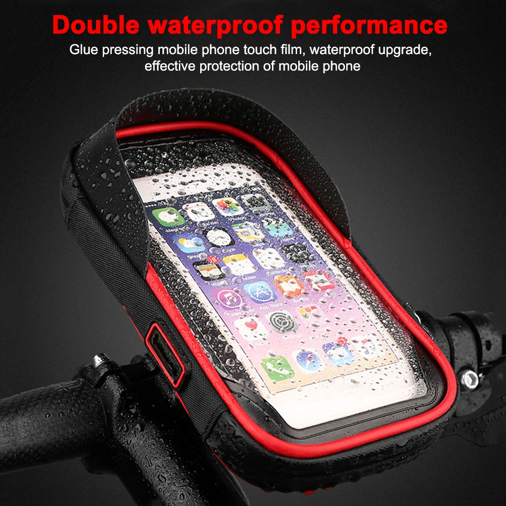 

Bicycle Handlebar Mounted Holder Mobile Phone Touch Screen Holder Rack Waterproof Adjustable Motorcycle Sunshade Phone Stand
