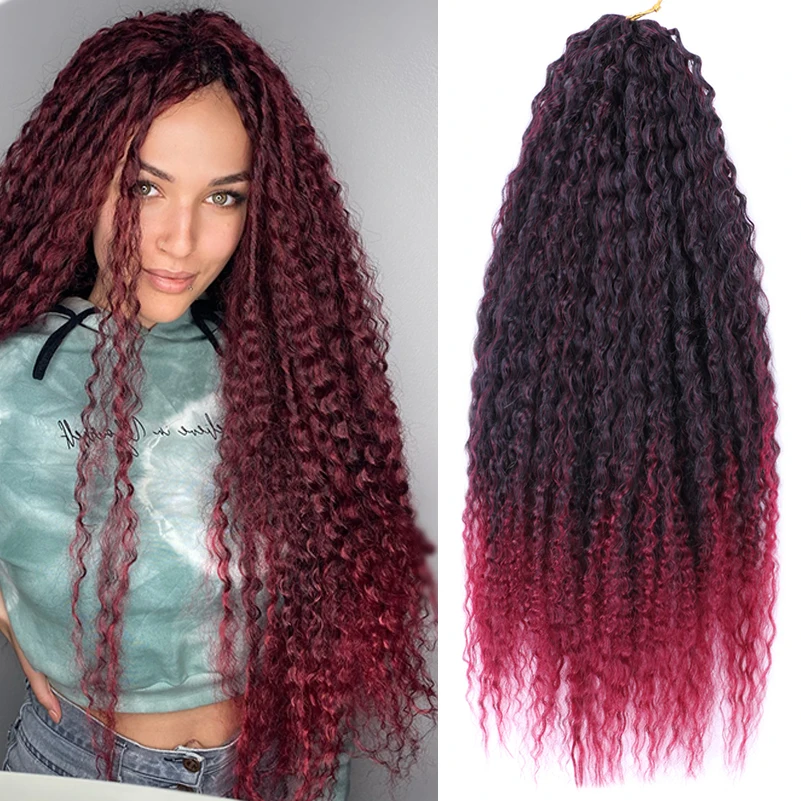 

20 Inch Afro Kinky Curly Marly Hair Crochet Hair Synthetic Brazilian Hair Braids Brown Red Blonde Ombre Braiding Hair Extension