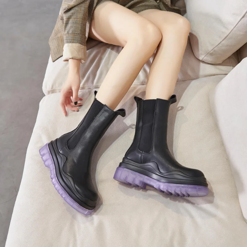 Новинка 2020 кожаные ботинки Dr. Martens в английском стиле на толстой подошве модные