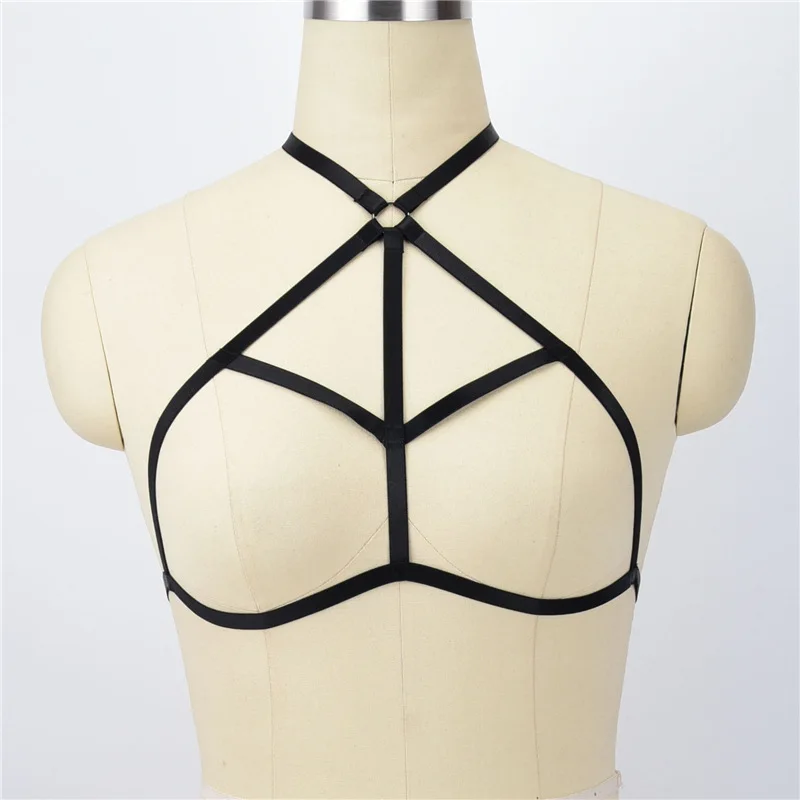 Roseheart красный розовый Связывание укороченный топ клетка бюстгальтер эластичные
