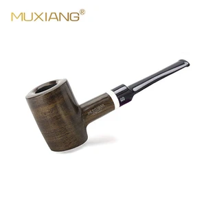 RU-Handmade Hammer Style Ebony Pipe 9mm Filter Tobacco Smoking Pipe Wooden Pipes With Accessories Mens Gift ac0026