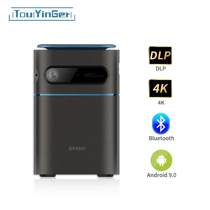 Touyinger D042 7000 мАч аккумулятор DLP портативный проектор Android Mini Beamer 4K светодиодный 5G WiFi