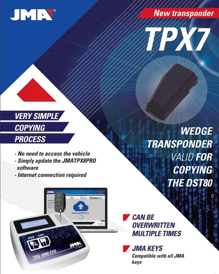 Транспондер JMA TPX1/TPX2/TPX4/TPX5/TPX6/TPX7/TPX8 для TOYOTA NISSAN FORD HYUNDAI KIA MAZDA LEXUS SUZUKI MITSUBISHI |