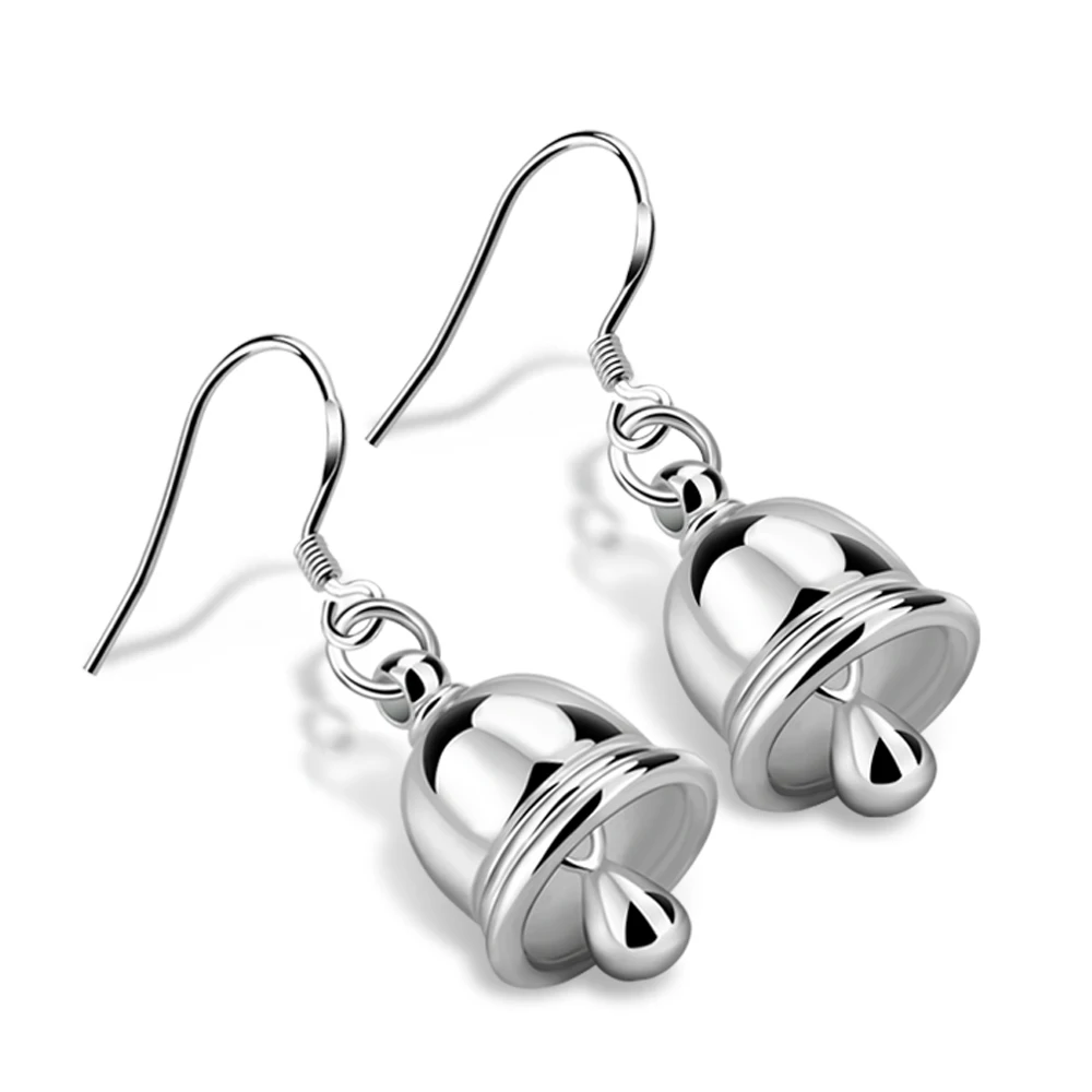 Новые модные ювелирные изделия в наличии серебряный цвет рождественские серьги