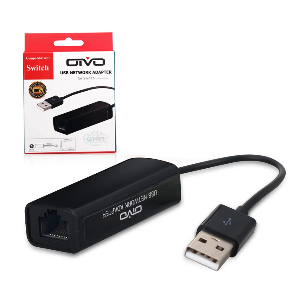 USB Ethernet адаптер для Nintendo Switch 2 0 Сетевая карта к RJ45 Lan Win8/10 10/100 Мбит/с|Запасные части|