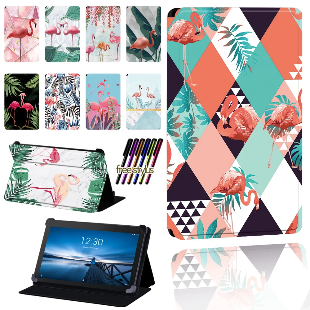

Flamingo Pattern Case for Lenovo Tab E7 / E8 / E10,Tablet Leather Pu Leather Anti-fall Folio Lightweight Protective Case Cover