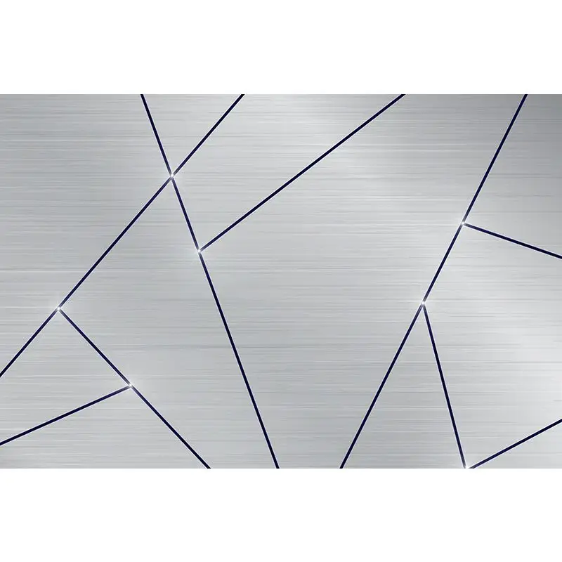 3D геометрические металлические линии росписи простой современный офис