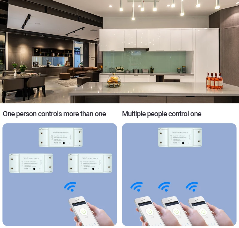 

Tuya Wifi Switch DIY Wireless Remote Domotica Light Smart Home Automation Relay Module Controller Work With Alexa Smart Home