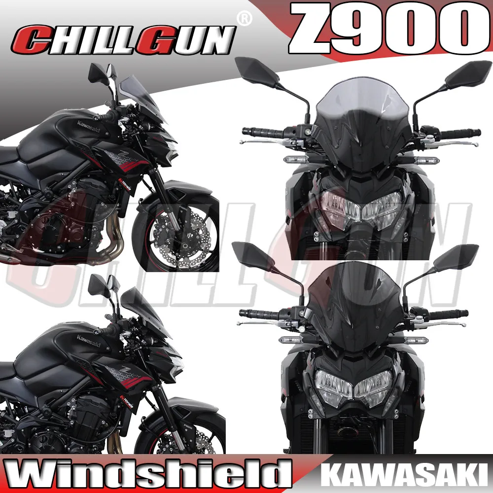 Дефлектор ветрового стекла для мотоциклов и спорта подходит KAWASAKI Z-900 Z 900 Z900 2020 2021