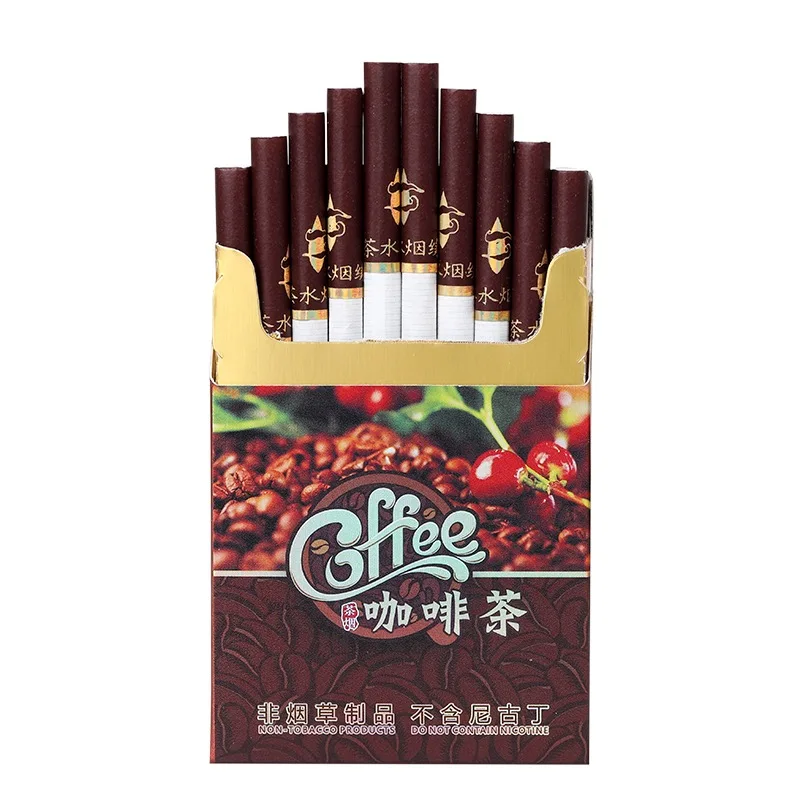 10 упаковок кофейный чай сигарета Кофейный аромат с китайским черным чаем