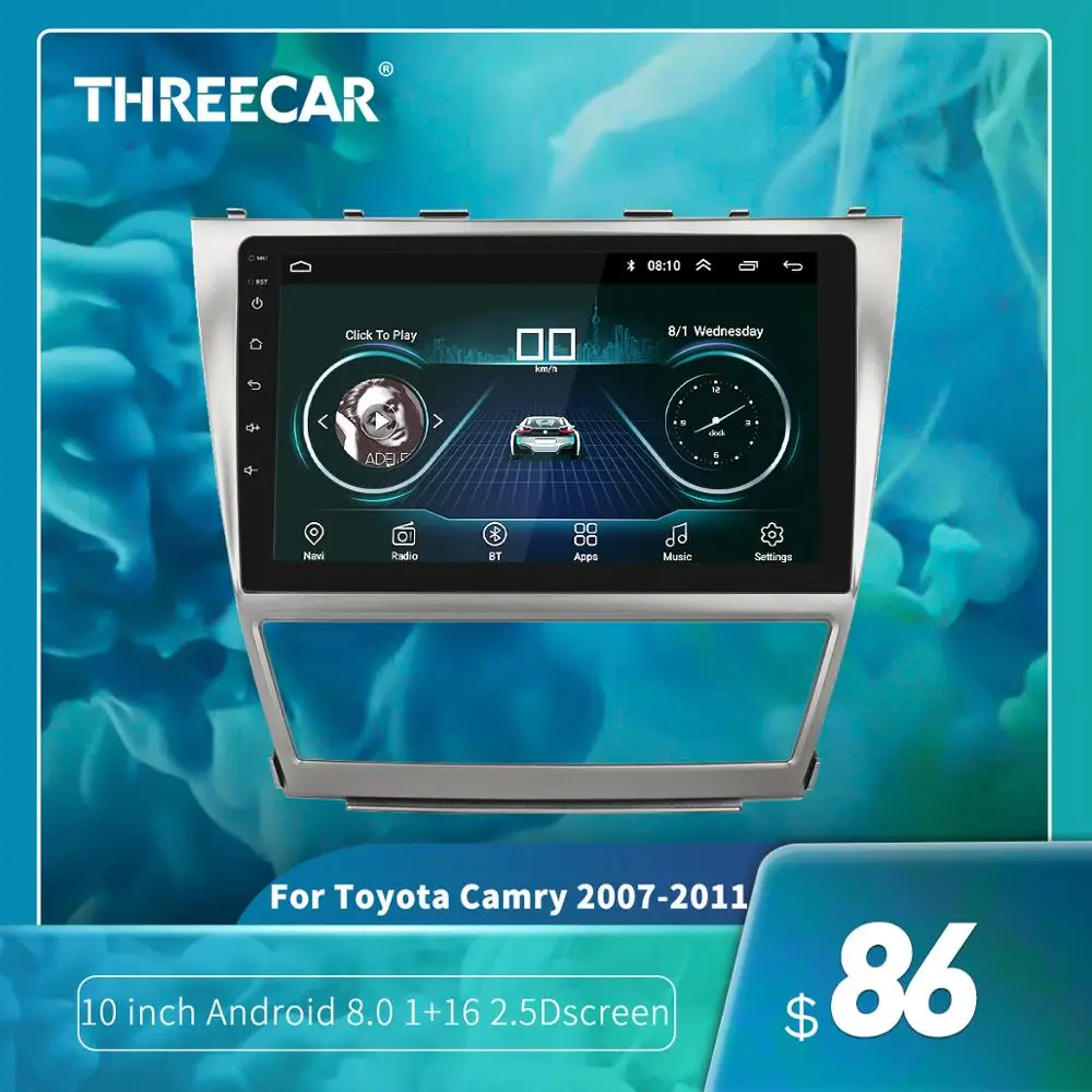 10 дюймов Android 8 1 для 2007 ~ 2011 Toyota Camry автомобильный GPS навигатор wifi DVD мультимедийный