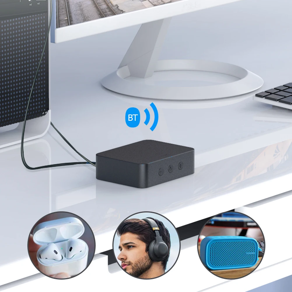 

YET-T6 Bluetooth 5.0 Audio Transmitter Adapter 3.5mm AUX SPDIF RCA TF Card Wireless HiFi Music Audio Adapter for Car TV PC Speak