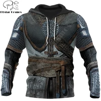 viking armor tattoo 3d all over printed men hoodies harajuku fashion hooded sweatshirt unisex casual jacket zip hoodie wj002