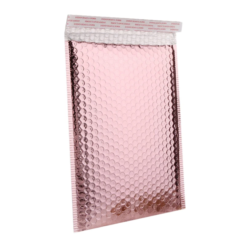 

Rose Gold Bubble Envelope Waterproof Foil Bubble Mailer for Gift Packaging