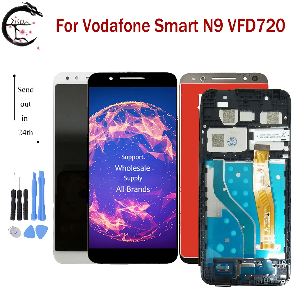 5 &quotЖК дисплей с рамкой для Vodafone Smart N9 VFD720 VFD 720 ЖК полным экраном кодирующий