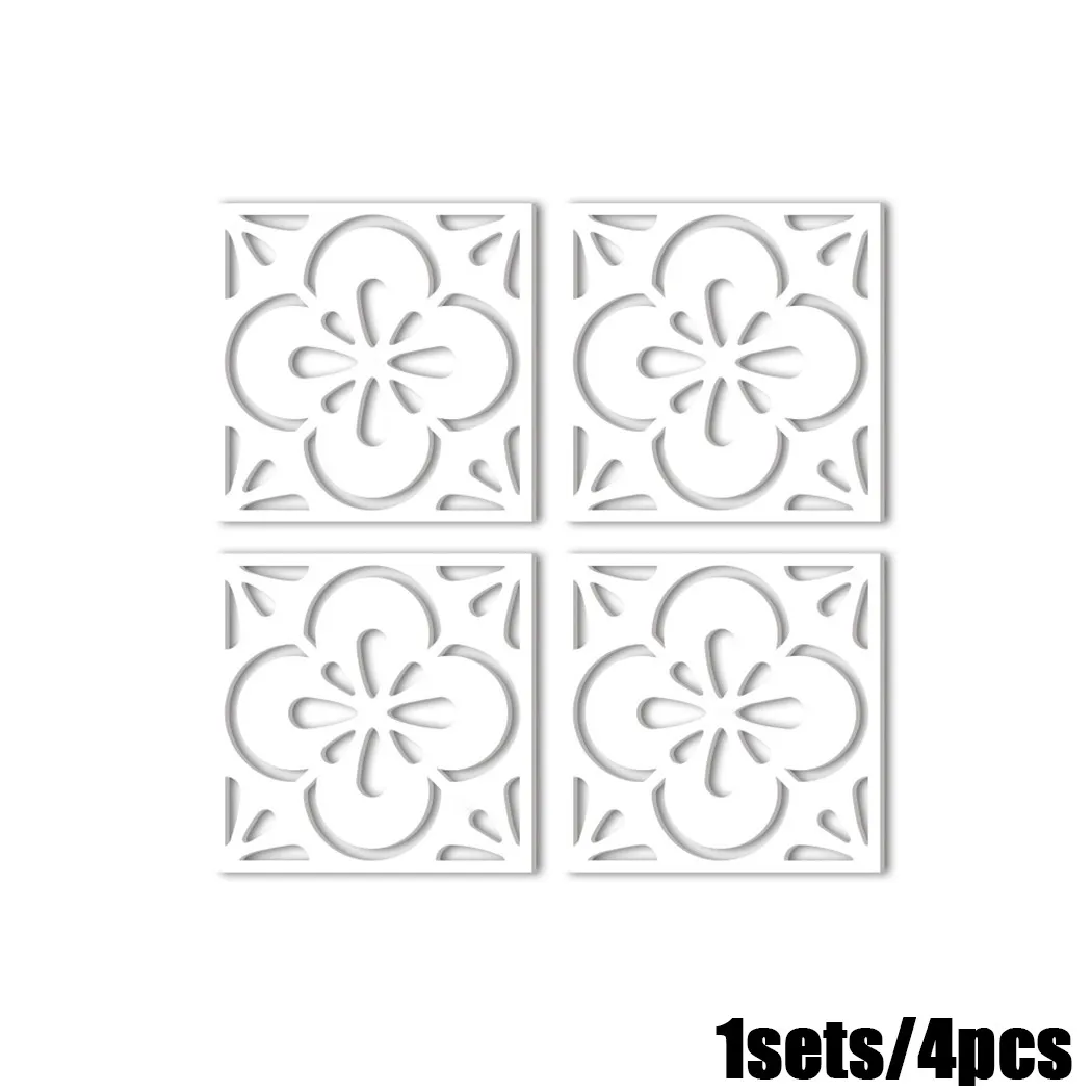 

20*20cm*4cpcs Mirror Sticker 4X Art Bedroom Black Brown，rose Gold Decal