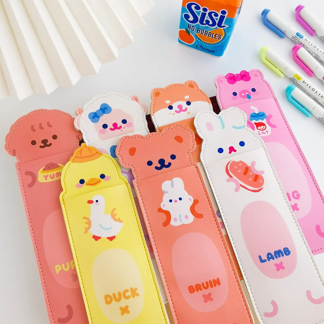 MINKYS Новое поступление Kawaii Медведь Портативный чехол для ручки милые животные из