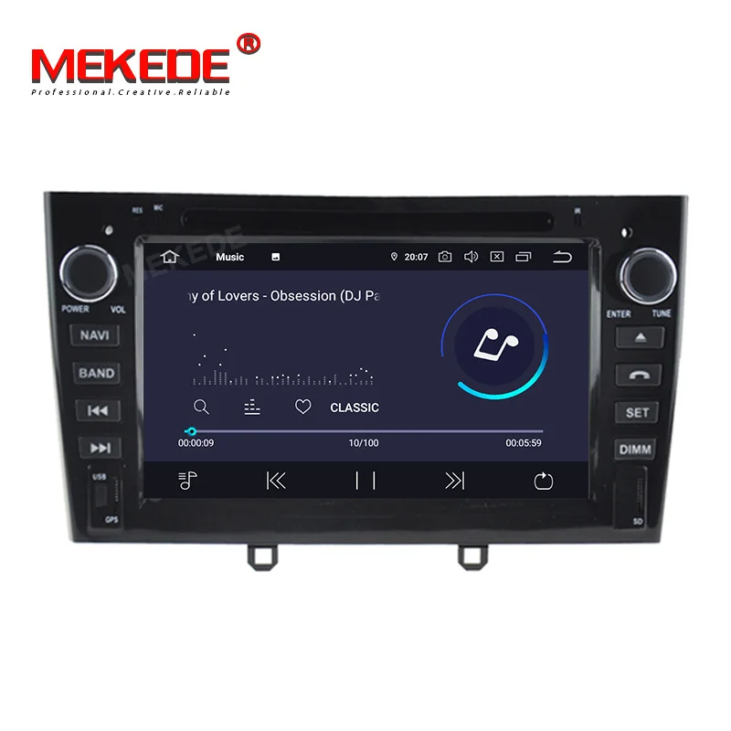 7 дюймов Android9.0 2 Din автомобильный DVD радио мультимедиа плеер gps навигации для peugeot 308