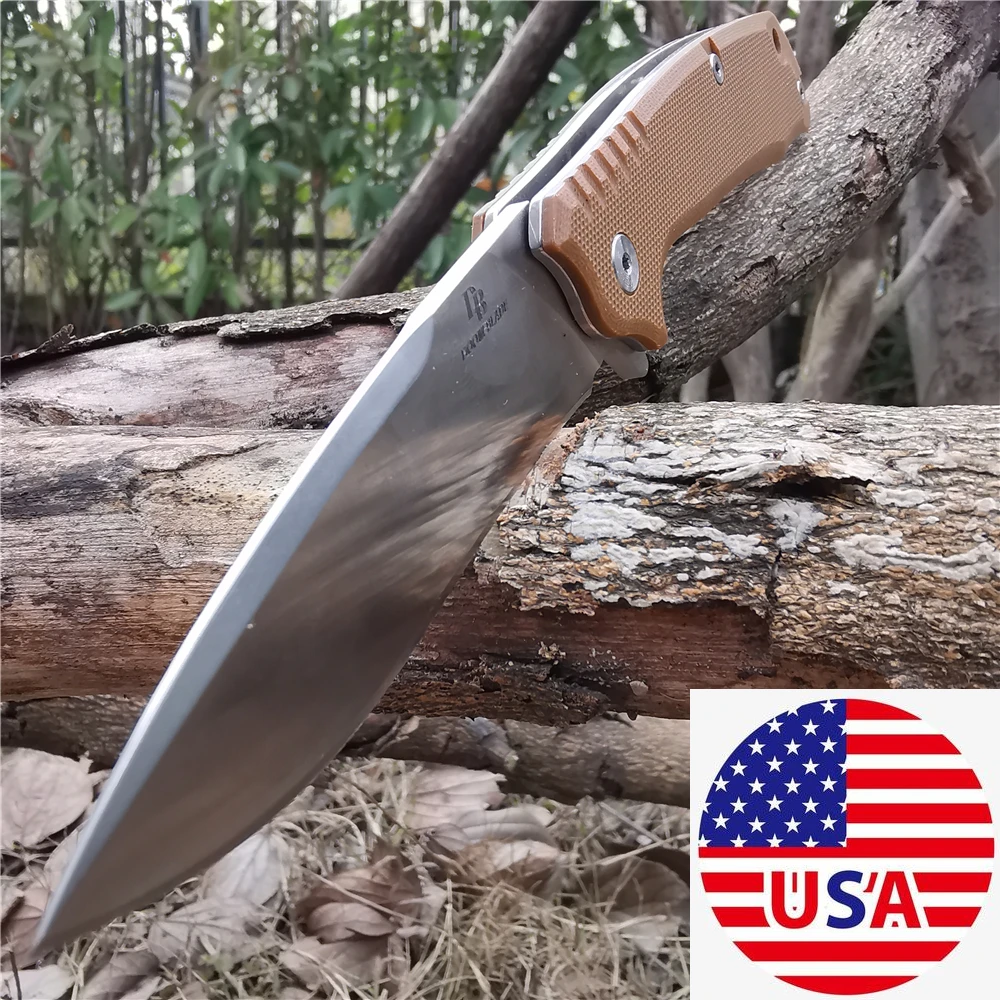 Складной нож убийца с клипсой лезвие D2 рукоятка G10 шарикоподшипник для охоты