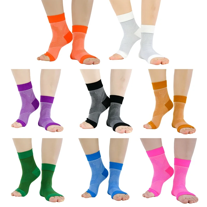 

1 Pair Sport Ankle Brace Protector Breathable Anti-sweat Compression Feet Support Wrap Sleeve Protection For Plantar Fasciitis