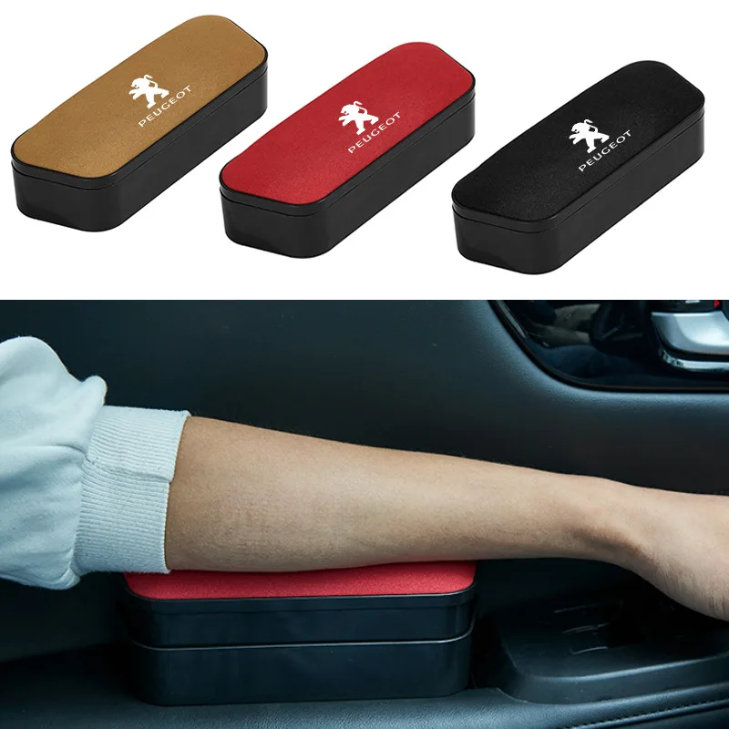 

Leather Adjustable Car Elbow Support Left Hand Armrest Support Anti-fatigue for Peugeot 2008 3008 4008 5008 308 408 508 205 206