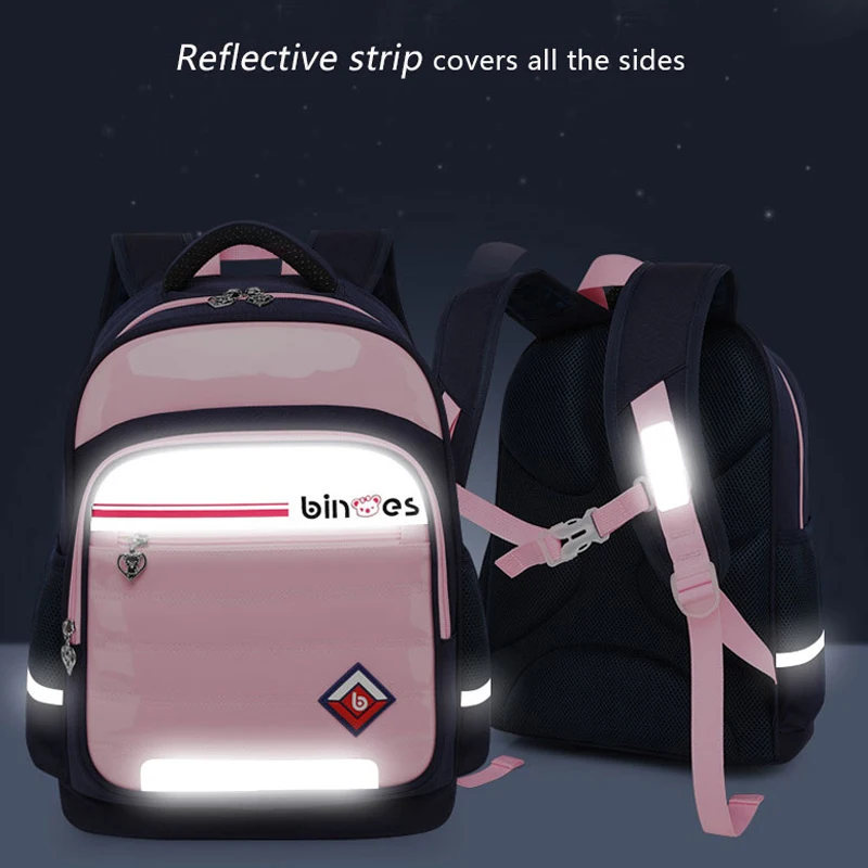 SUN EIGHT PU Leather School Bags Orthopedic Backpack For Girls Children School Bag Waterproof