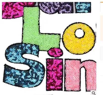 DZ Мультяшные большие тканевые нашивки английские бусы с алфавитом аксессуары