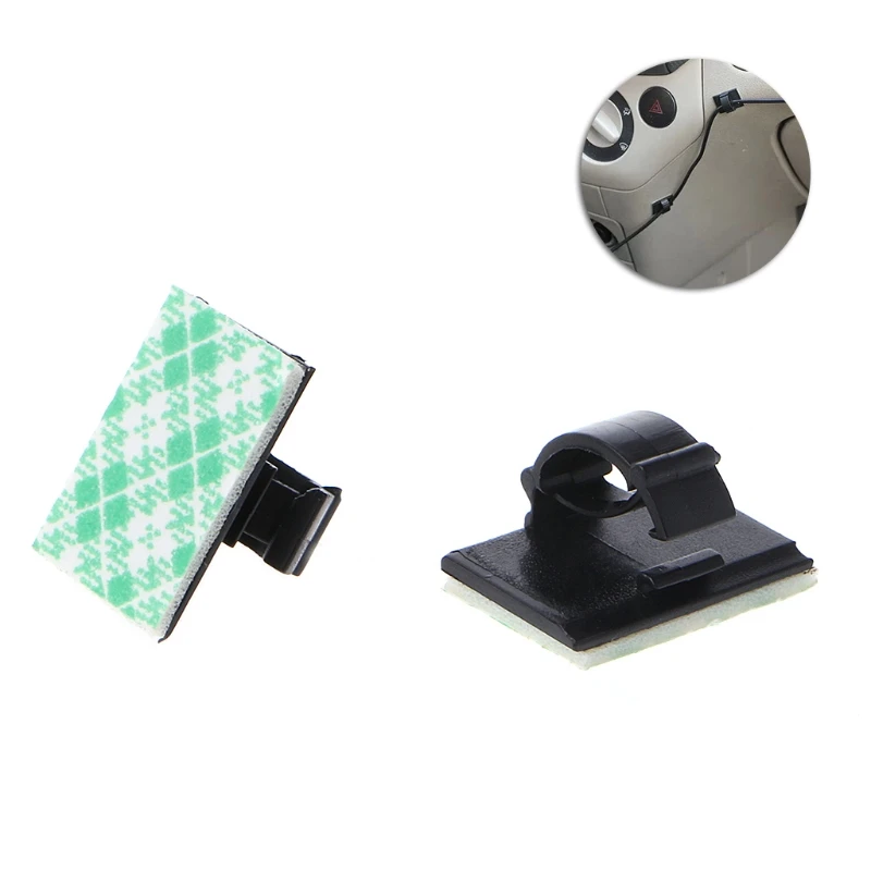 

Car Wire Clip Black Cable Tie Rectangle Holder Mount Clamp Self-adhesive Wiring buckle Snap clasp fastener Retainer fixer brace